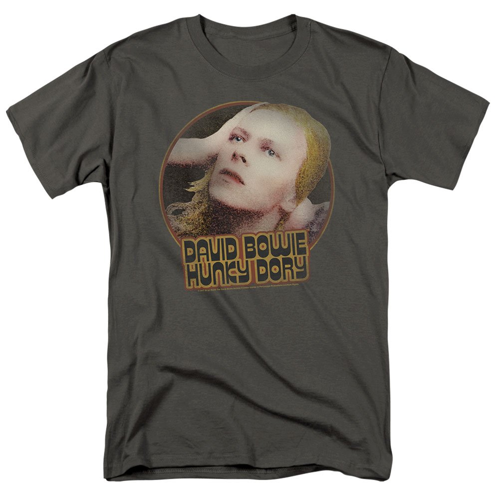David Bowie Hunky Dory Vintage Rock Album Graphic T-Shirt with Bonus Stickers - 70s Music Fan Gift, Concert Outfit & Retro Fashion Statement