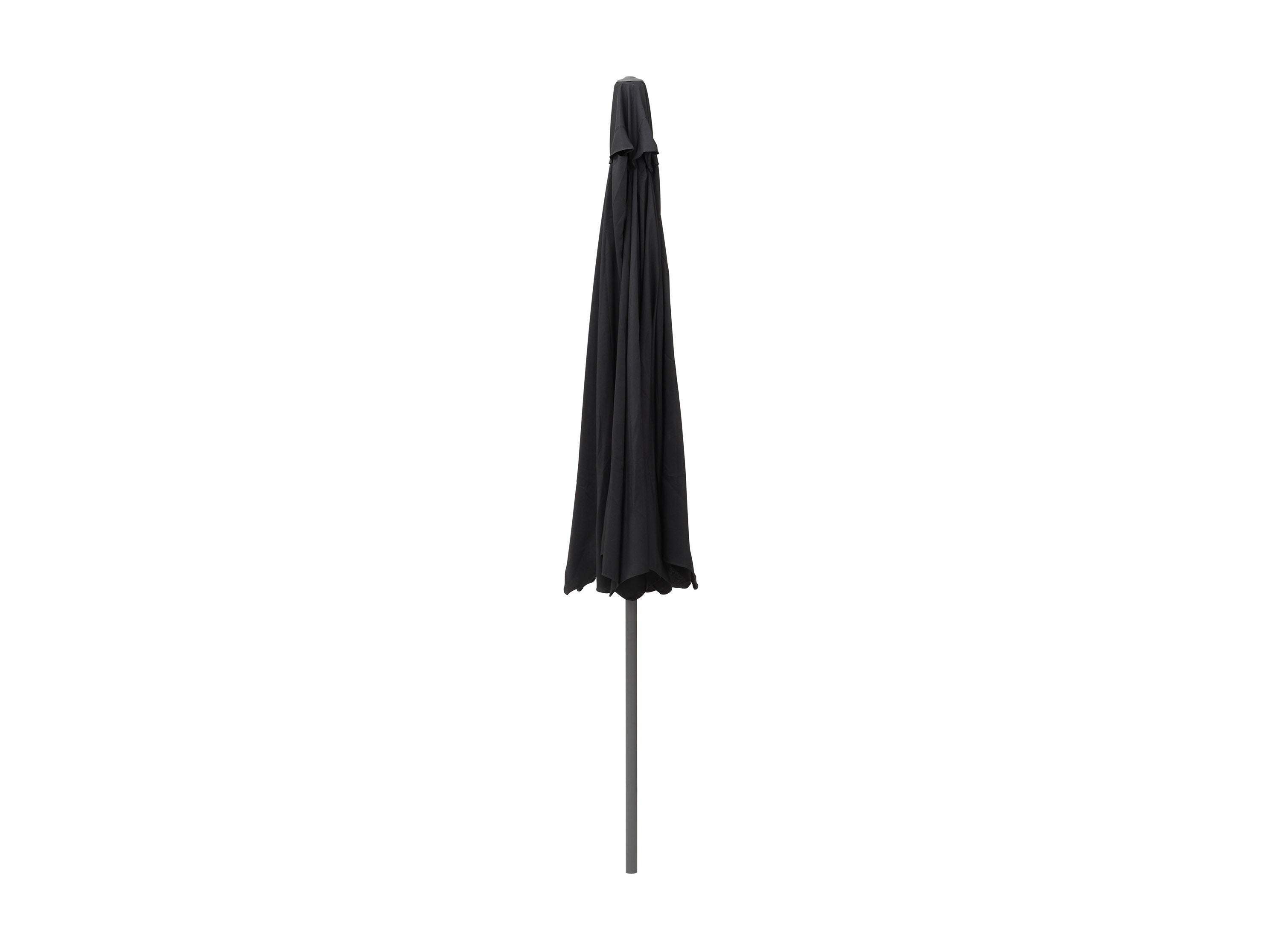 10ft Round Black Patio Umbrella - Outdoor Sun Shade for Garden, Poolside, Deck, and Backyard - UV Protection & Water Resistant
