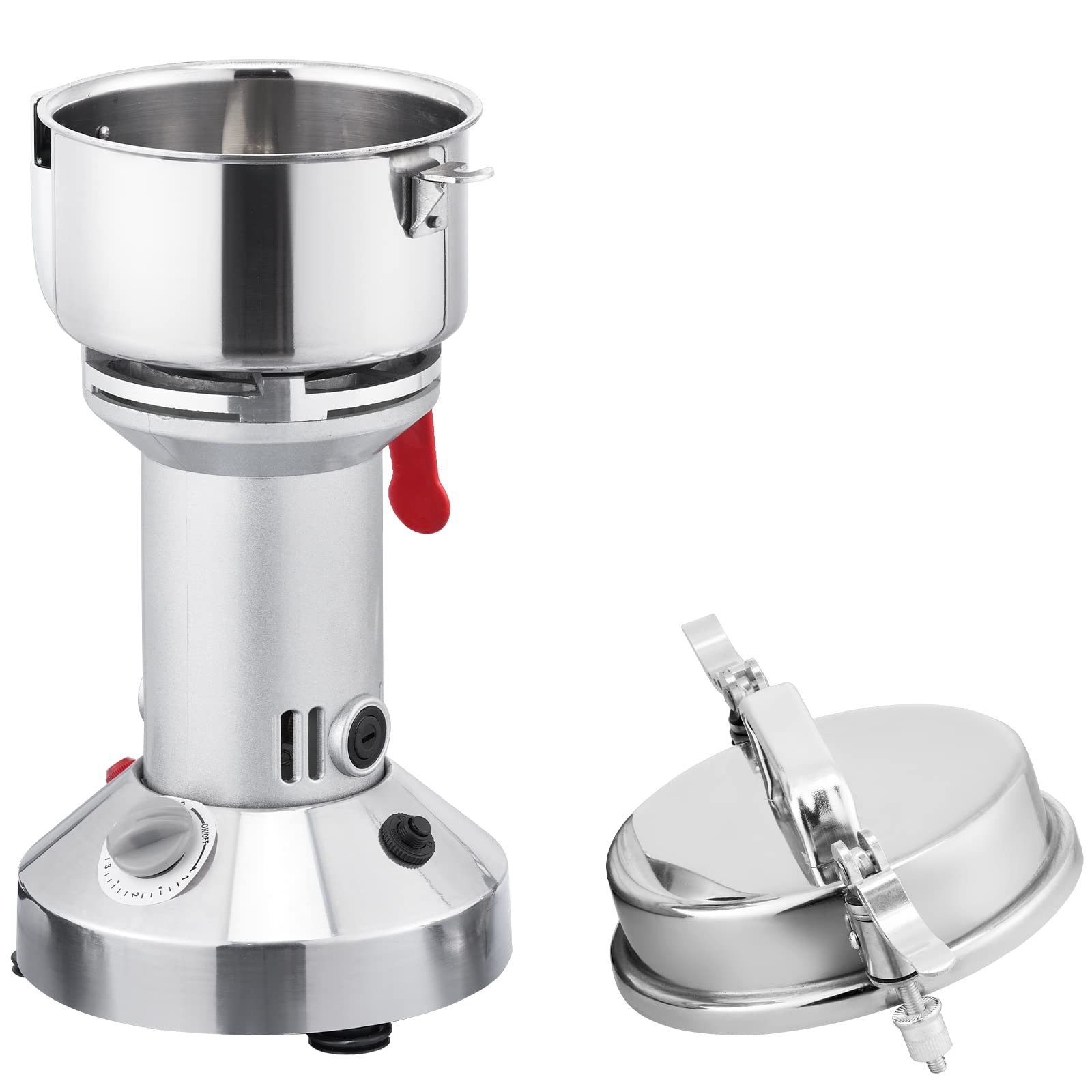 VEVOR 150g Commercial Electric Grain Grinder - 1050W High-Speed Stainless Steel Mill for Coffee, Corn, Pepper & Dry Cereals | Perfect for Home Kitchens, Bakeries & Coffee Shops