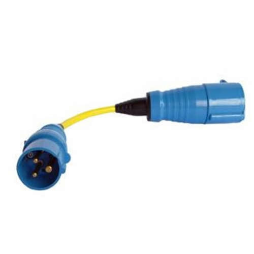 Victron Energy 16A to 32A/250V CEE Adapter Cord - 16A Male to 32A Female Power Converter for RVs, Boats & Solar Systems - Heavy Duty Electrical Connector for Camping, Marine & Off-Grid Applications