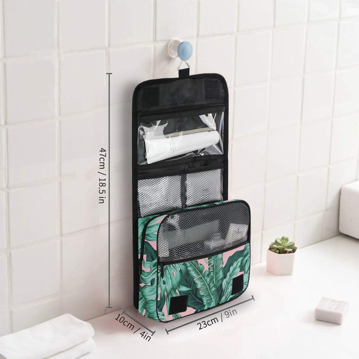 Large Hanging Toiletry Bag for Women - Waterproof Travel Cosmetic Organizer with Sturdy Hook | Portable Makeup Pouch for Business Trips, Vacations & Gym Use