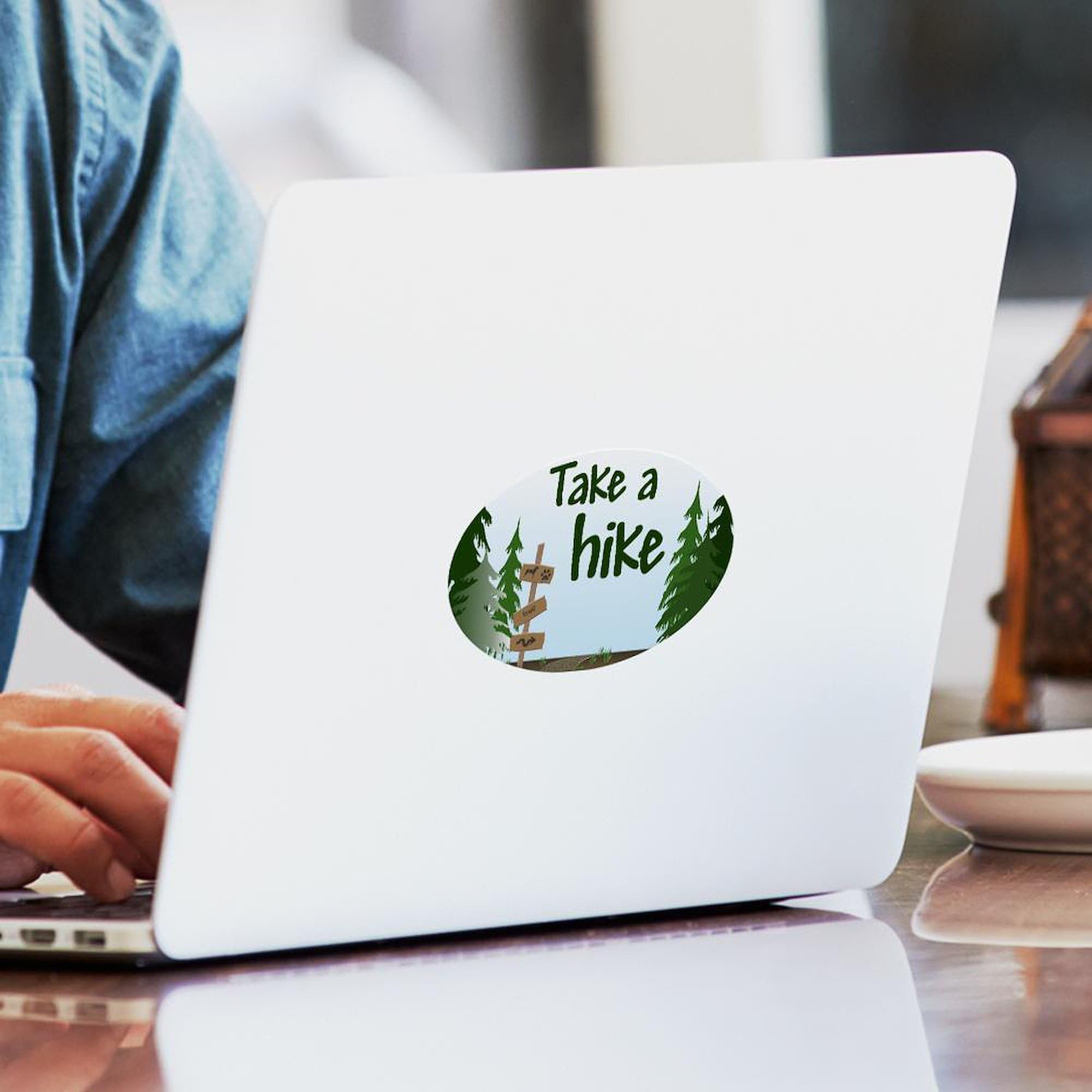 Take A Hike Oval Bumper Sticker - Perfect for Cars & Outdoor Adventures