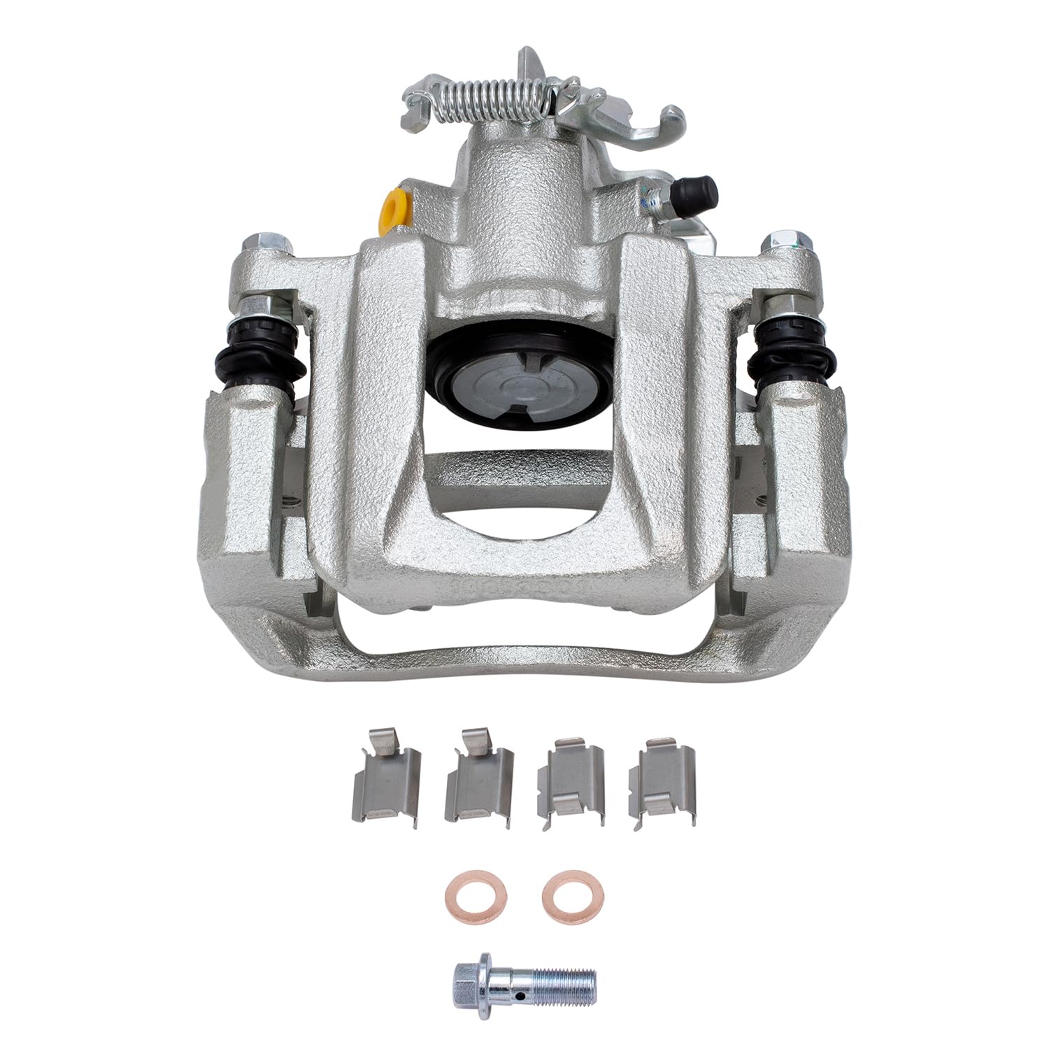 Detroit Axle Rear Right Brake Caliper Replacement for 2008-2012 Chrysler Town & Country, Dodge Grand Caravan 2009-2012, VW Routan 2012, Ram C/V - Passenger Side Disc Brake Caliper with Bracket - Perfect for DIY Car Repairs & Brake System Maintenance