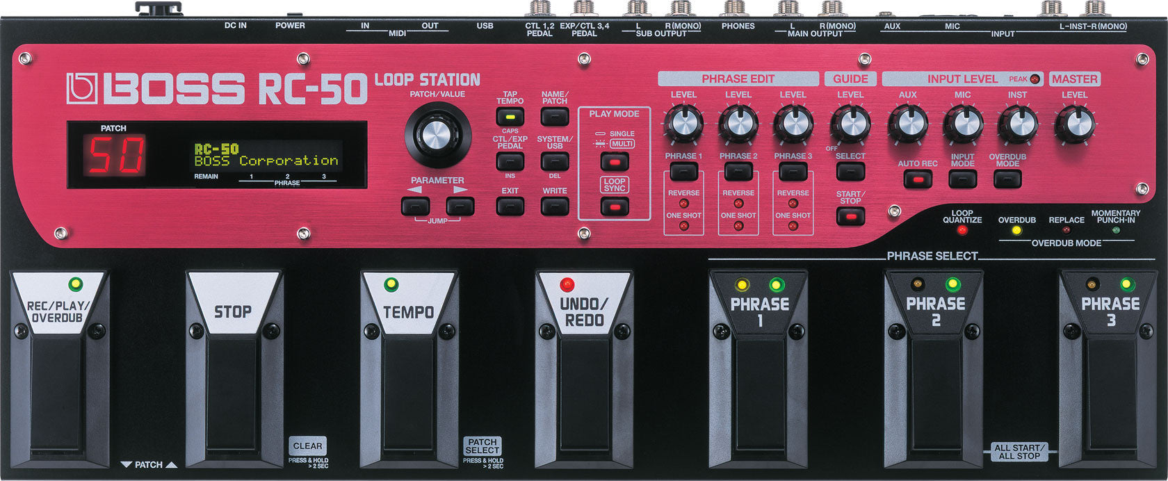 Boss RC-50 Loop Station Guitar Effects Pedal - Professional Looper for Live Performances & Music Production