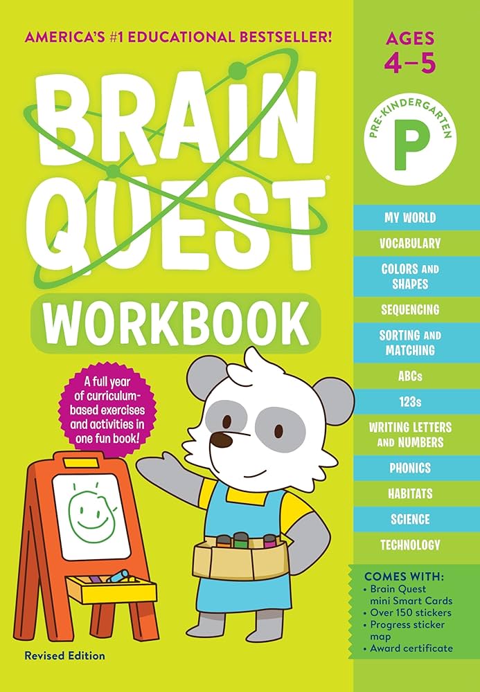 Brain Quest Workbook: Pre-K Revised Edition - Fun Learning Activities for Preschoolers | Perfect for Homeschooling & Early Education