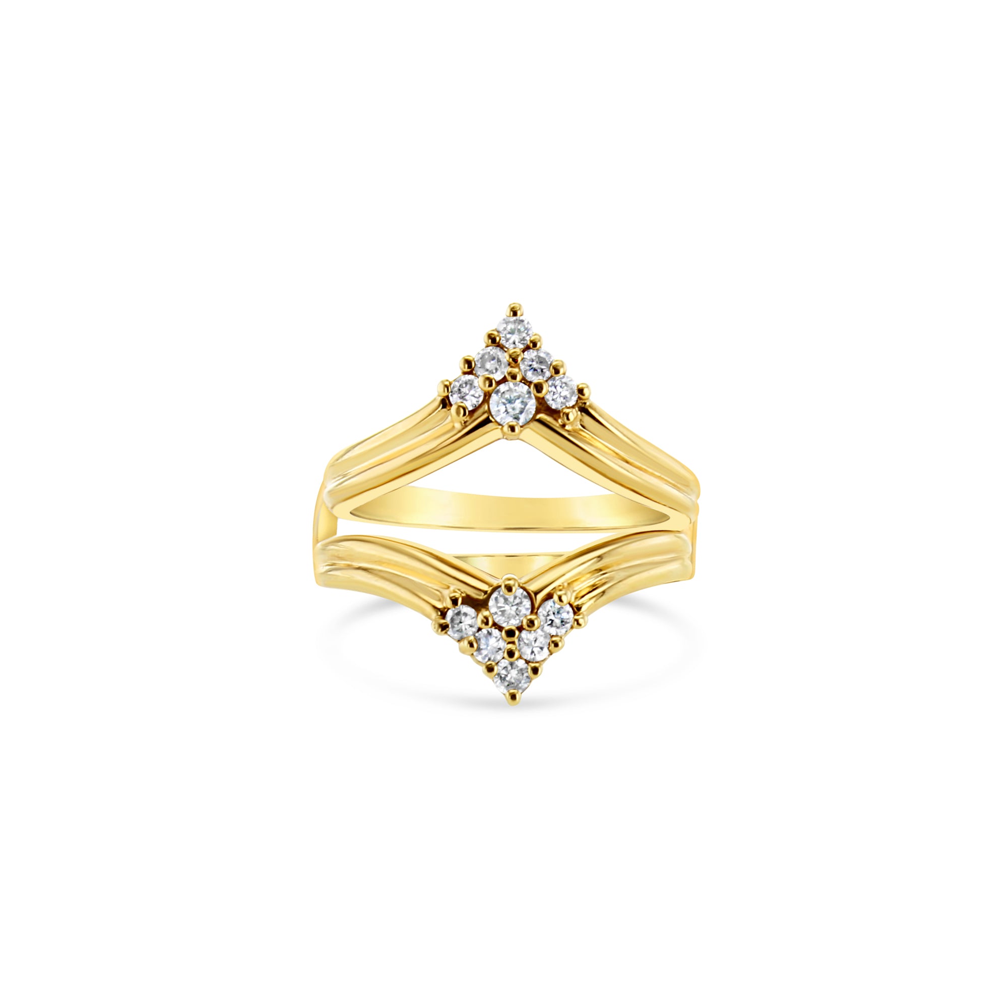 Elegant Diamond Cluster Ring Guard Enhancer - Perfect for Wedding Bands & Engagement Rings | Stackable Jewelry for Special Occasions