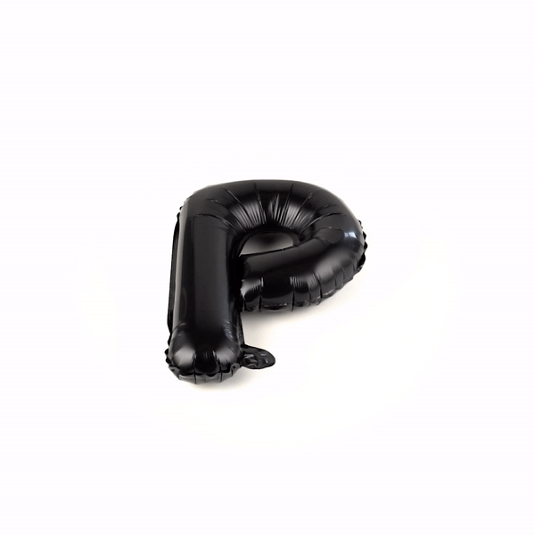 Balloonify Black Mylar Letter P Balloon - 16 Inch Large Foil Alphabet Balloon for Birthday Party Decorations, Baby Showers & Graduation Celebrations - 1 Count Box