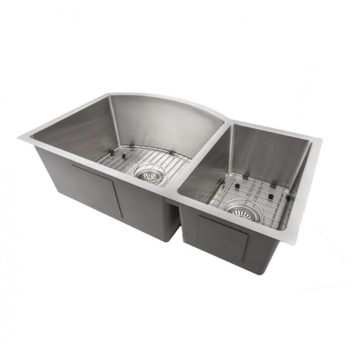 ZLINE SC70D 33 33-Inch Undermount Double Bowl Kitchen Sink - Stainless Steel Farmhouse Sink for Modern & Traditional Kitchens - Perfect for Meal Prep, Dishwashing & Entertaining