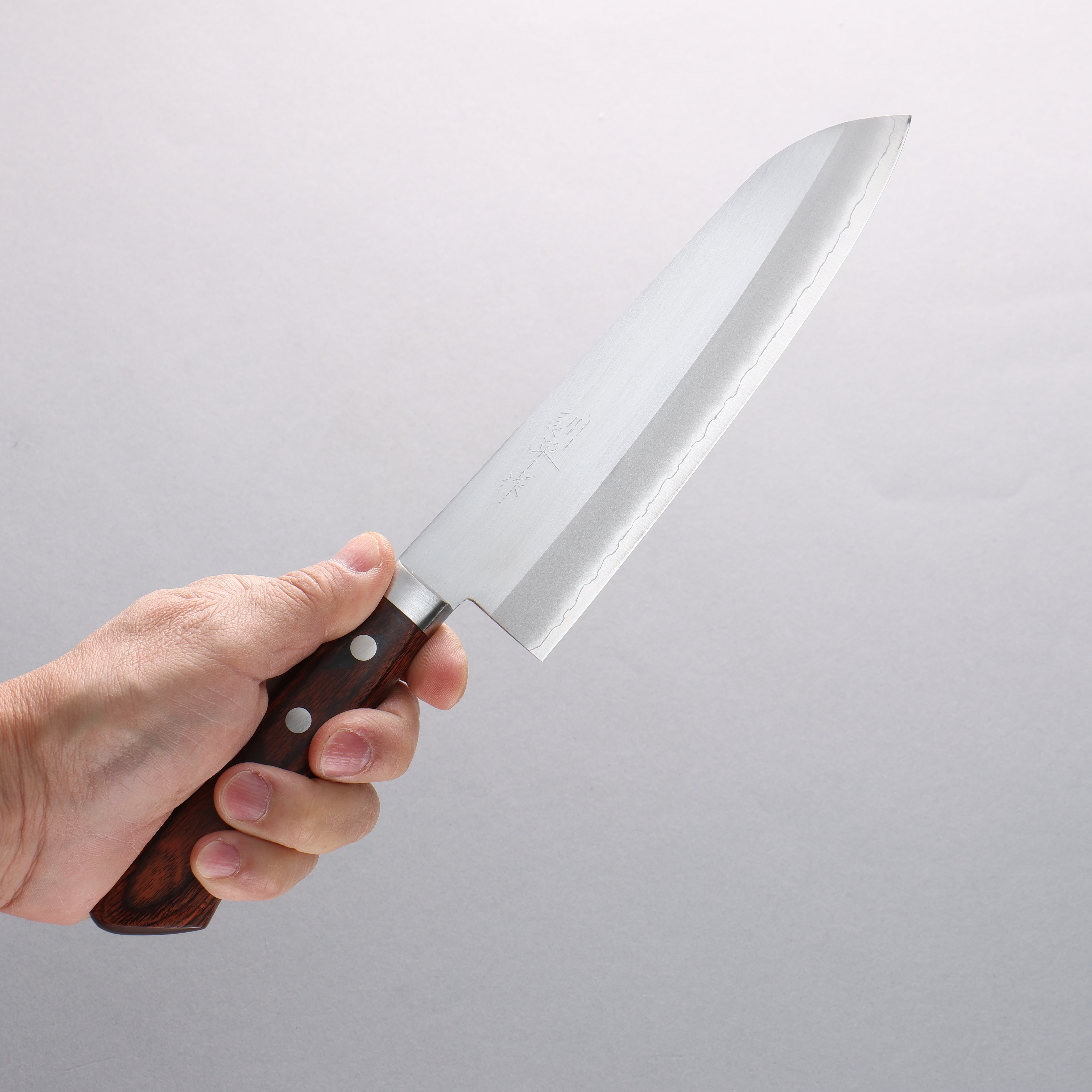 Premium Kunihira VG1 Migaki Gyuto Chef Knife 180mm with Mahogany Handle - Japanese Kitchen Knife for Professional Chefs & Home Cooking