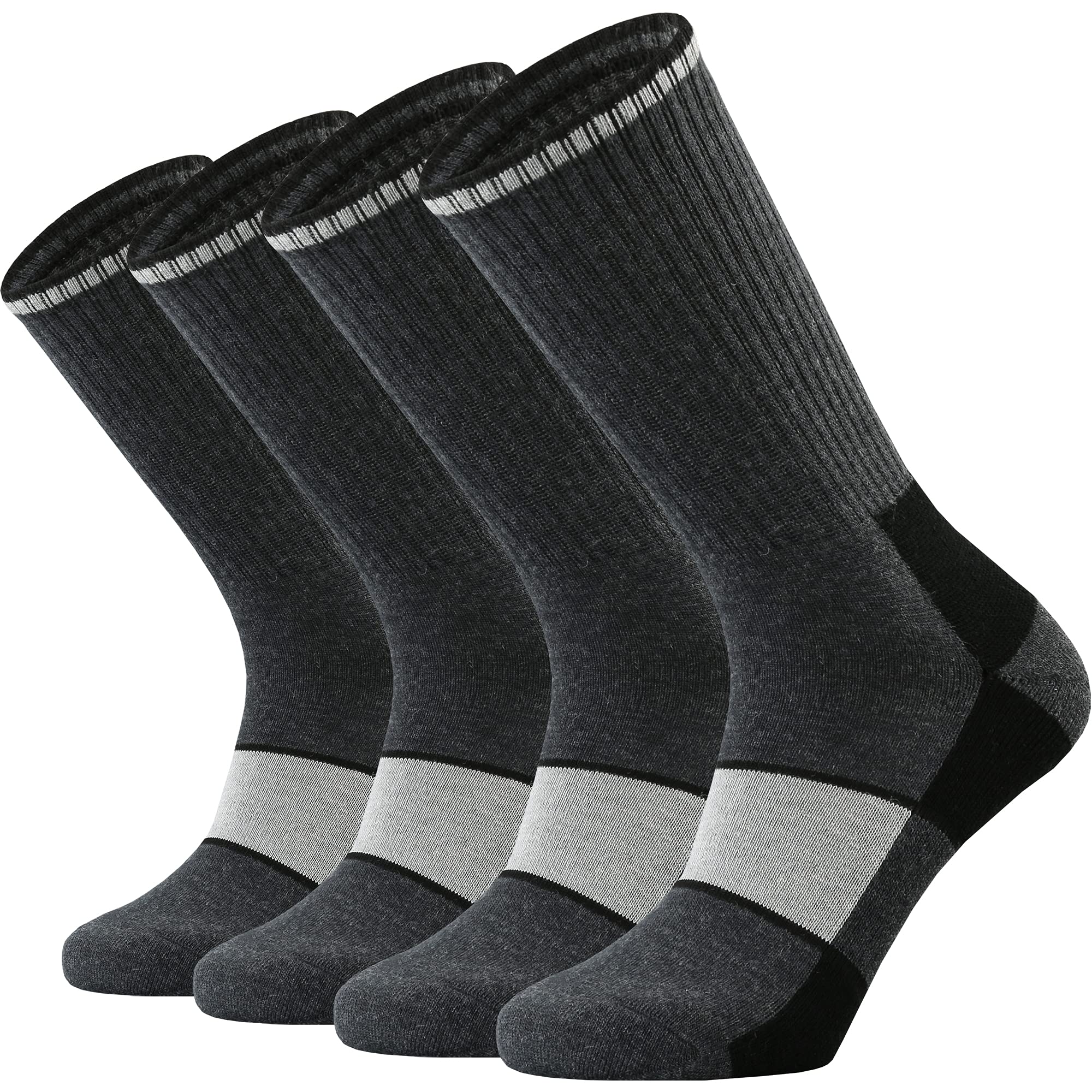 Ortis Men's Merino Wool Cushion Crew Socks - Moisture Wicking, Lightweight & Breathable for Hiking, Cycling & Outdoor Activities - Perfect for Trail Running, Camping & Winter Sports