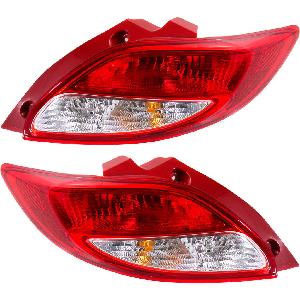 2011-2014 Mazda 2 LED Tail Lights Pair - DOT Certified Replacement (Driver & Passenger Side) with Bulbs - Part #MA2800149 + MA2801149 | DR61-51-160F - Perfect for Night Driving Safety and Car Customization