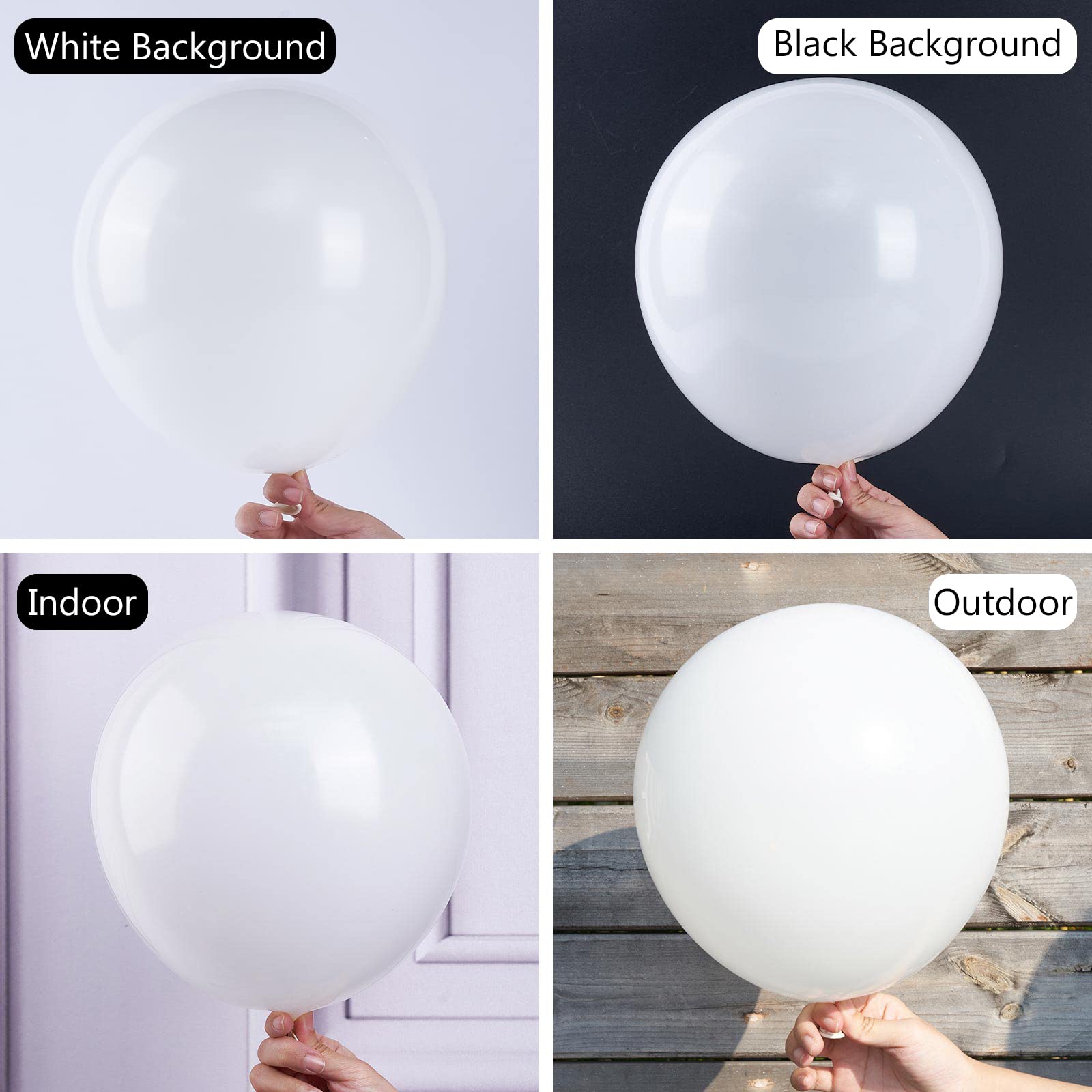 PartyWoo White Balloons - 85 Pack Mixed Sizes (5, 10, 12, 18 Inch) for Balloon Garland, Arch, Backdrop - Perfect for Birthday Party Decorations, Wedding Decor, Baby Shower, Bridal Shower & Anniversary Celebrations