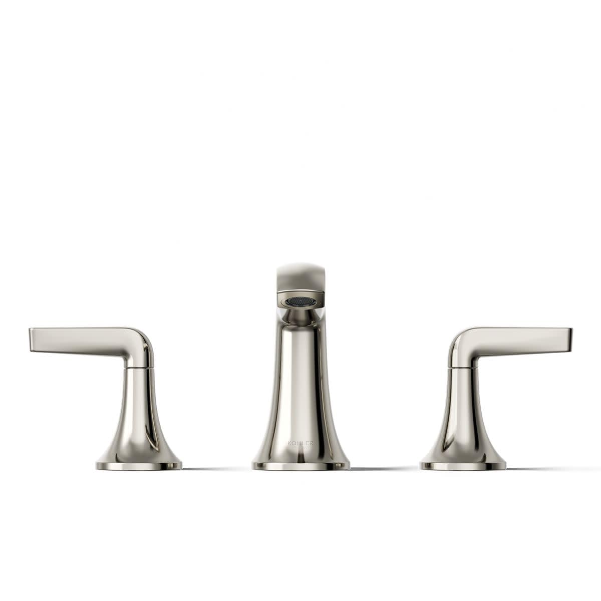 Kohler K-22020-4-BN Bathroom Sink Faucet - Single Handle Brushed Nickel Vessel Faucet for Modern Bathroom Vanity, Perfect for Home & Hotel Renovation