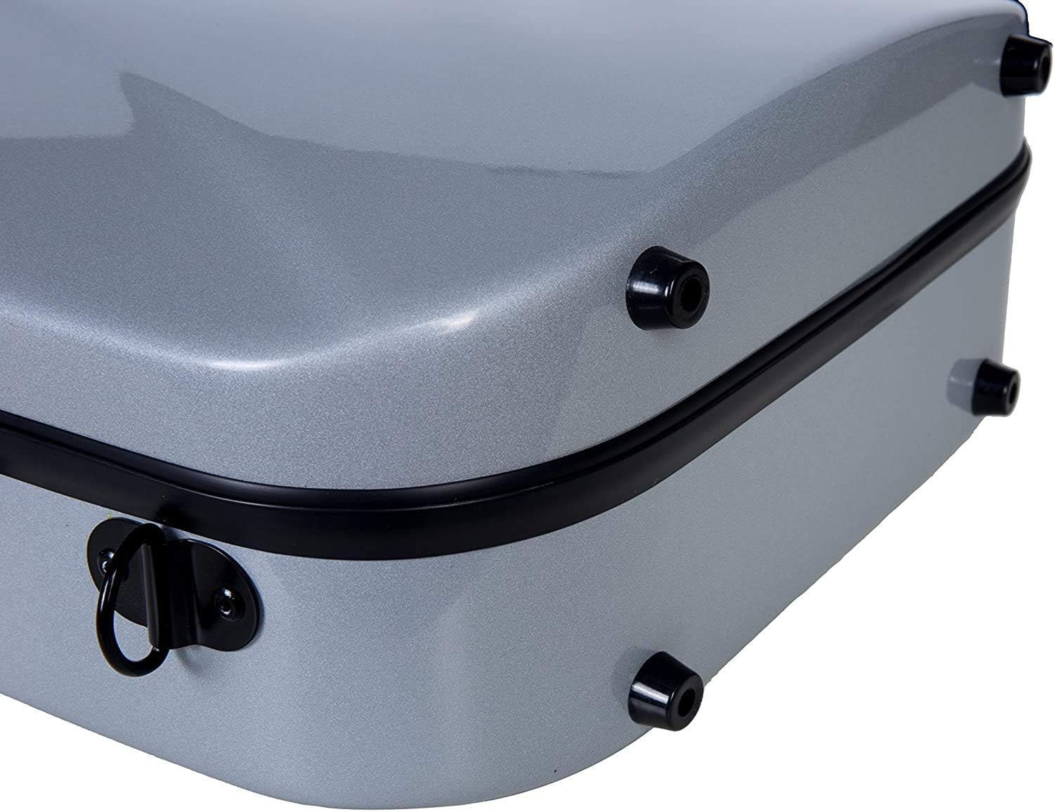 Crossrock CRF1020DVSL Silver Fiberglass Violin Case - Backpack Style for 4/4 Full Size Violins | Durable & Lightweight Protection for School, Travel & Performances