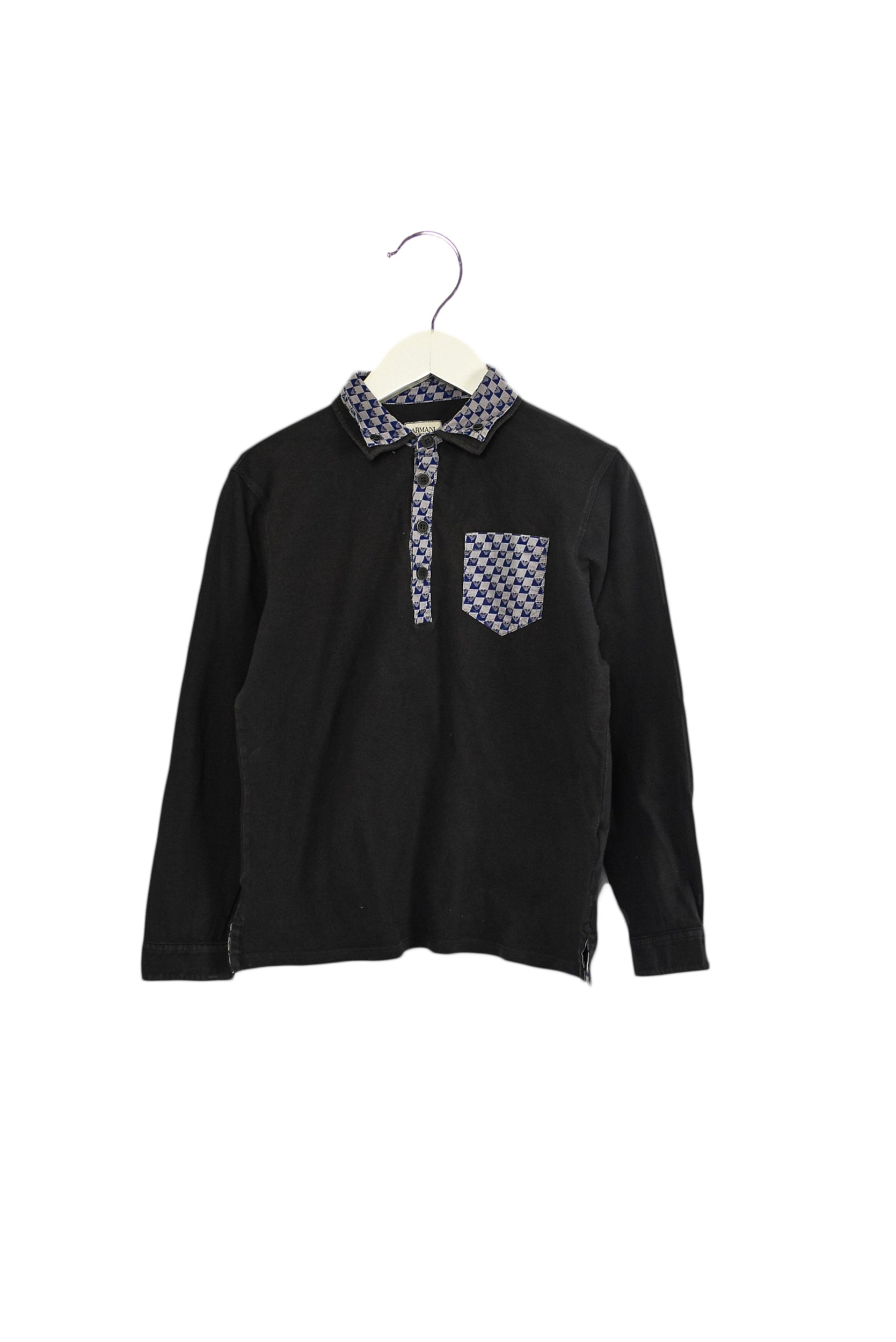 Armani Long Sleeve Polo Shirt for Men - Premium Cotton Blend, Classic Fit, Business Casual Wear for Office, Golf & Social Events