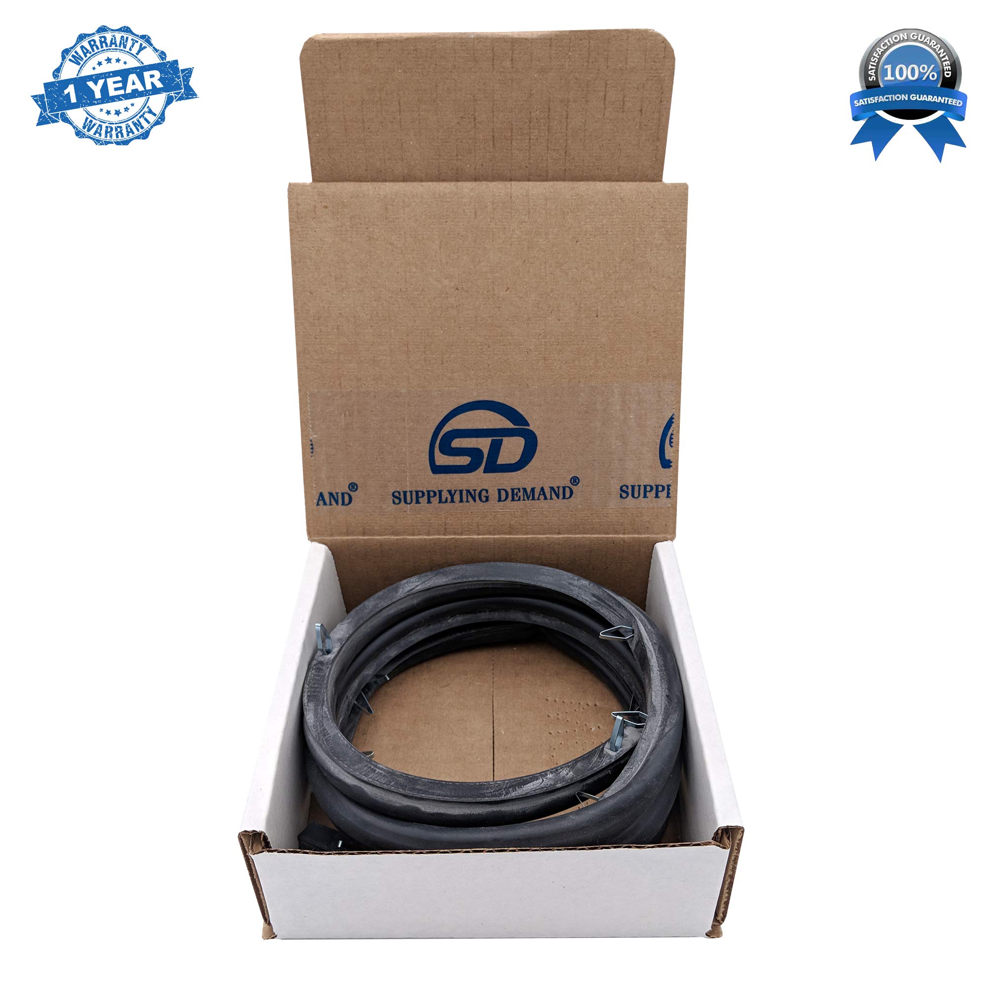 316239700 833130 Range Oven Door Seal Gasket Replacement - 50.5 Inches with 12 Clips - Exact Fit for Specific Models (Not Universal) - Perfect for Kitchen Appliance Repair & Maintenance