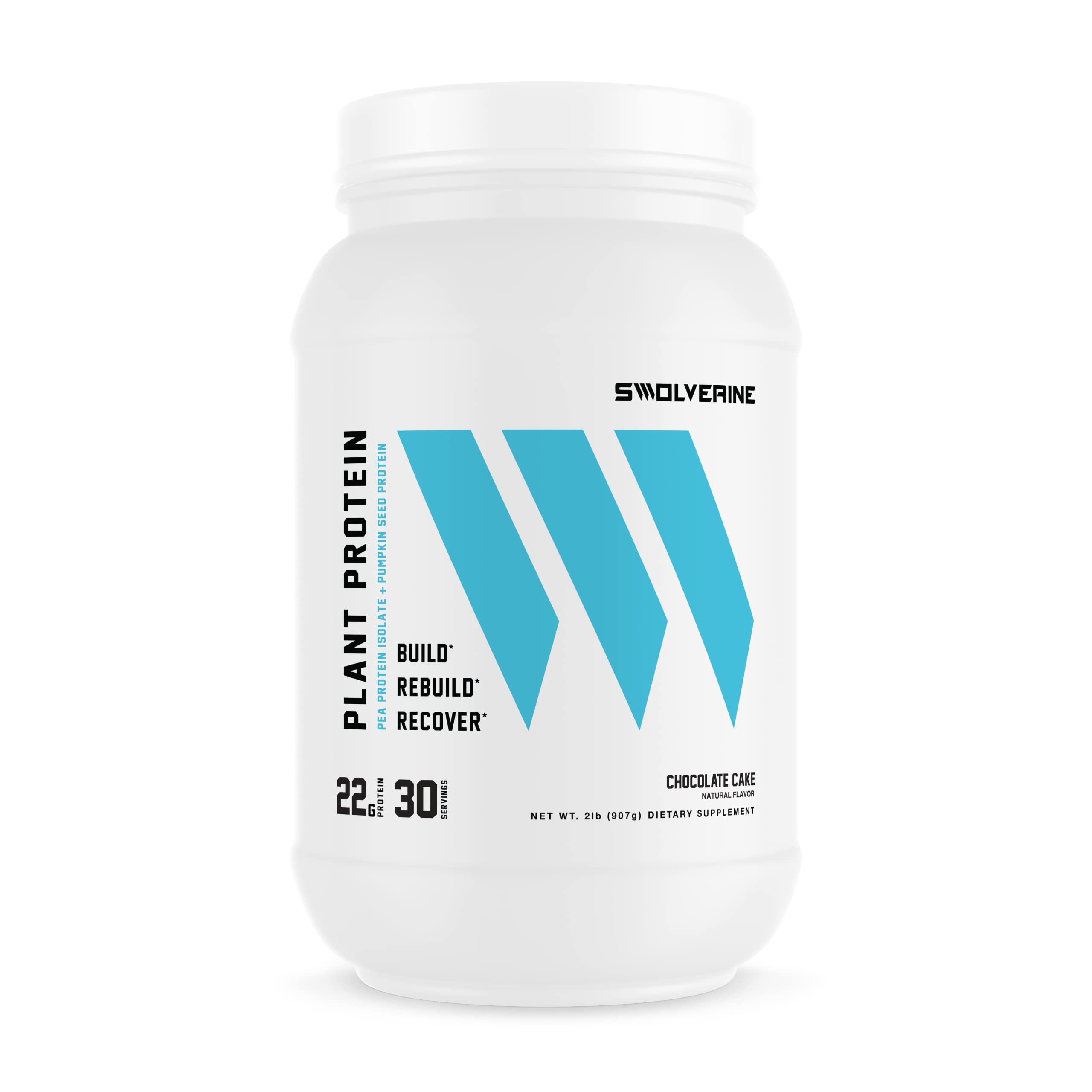 Plant-Based Protein Powder | 100% Vegan, Non-GMO, Pea & Pumpkin Seed Protein Isolate, 22G Protein per Serving, Chocolate Cake Flavor (30 Servings) - Perfect for Post-Workout Recovery, Smoothies & Healthy Baking
