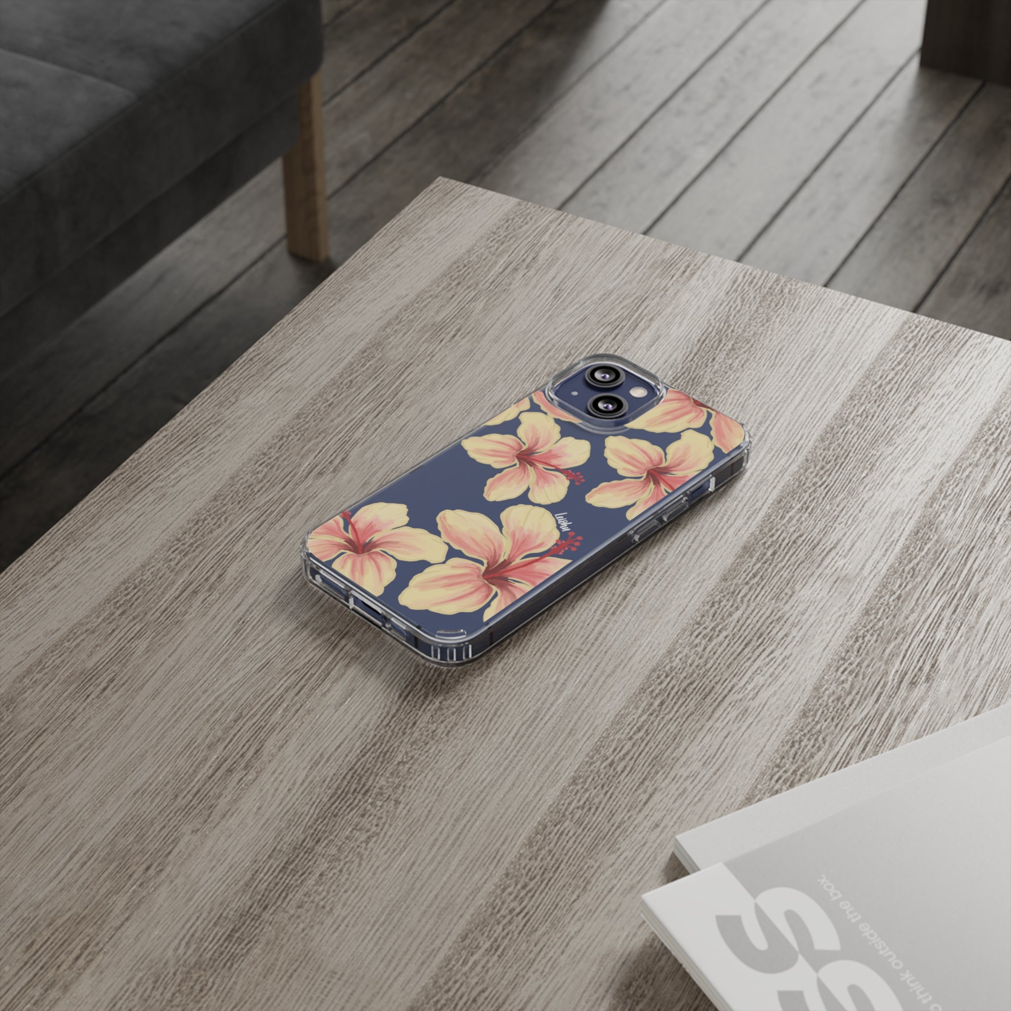 Premium Clear Hibiscus Ke'oke'o Phone Case - Shatterproof Protective Cover for iPhone & Samsung - Perfect for Beach, Travel & Everyday Use