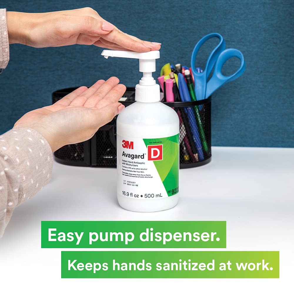 3M Avagard D Instant Hand Antiseptic - 16oz Bottle for Healthcare Professionals | Fast-Acting Alcohol-Free Hand Sanitizer for Hospitals, Clinics & Medical Facilities