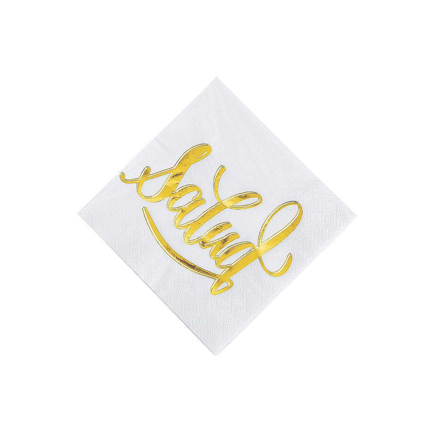 Premium Foil Print Beverage Napkins - Elegant Party Supplies, 50 Count - Perfect for Weddings, Birthdays & Holiday Gatherings