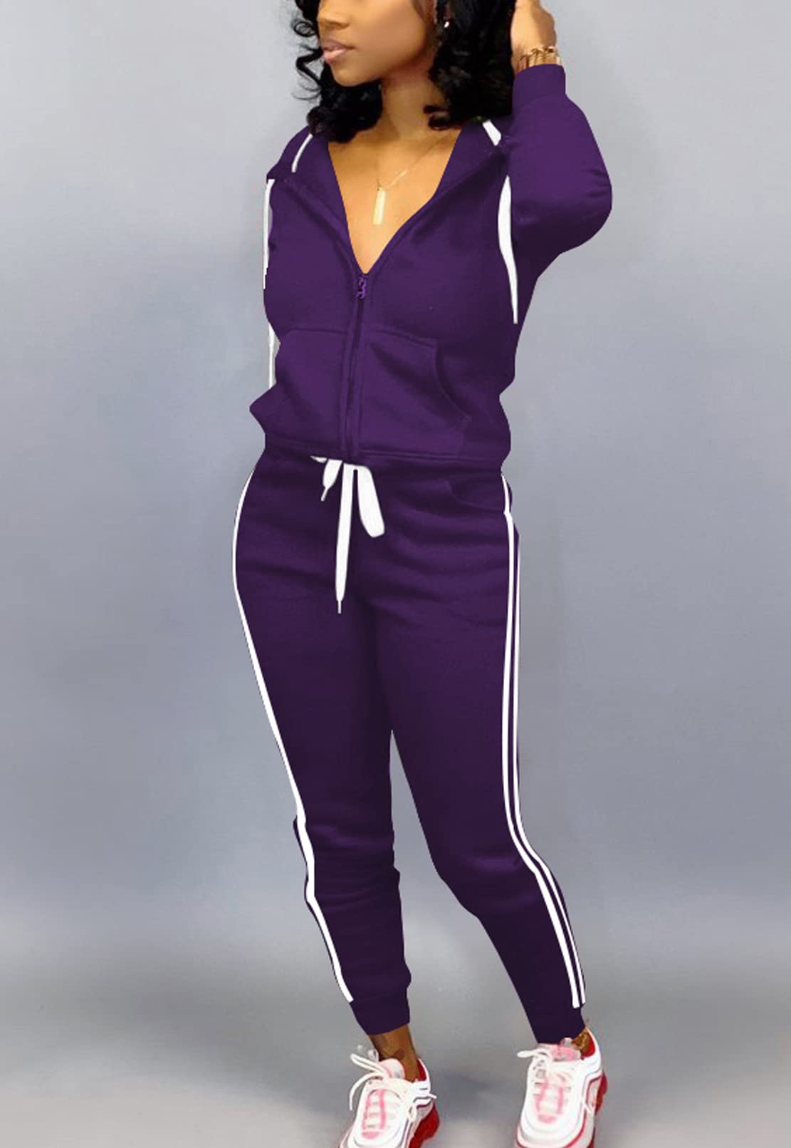 Mrskoala Women's 2-Piece Tracksuit Set - Soft Jogging Outfit with Pockets for Workout, Running & Lounge Wear | Gym, Yoga, Travel & Casual Wear