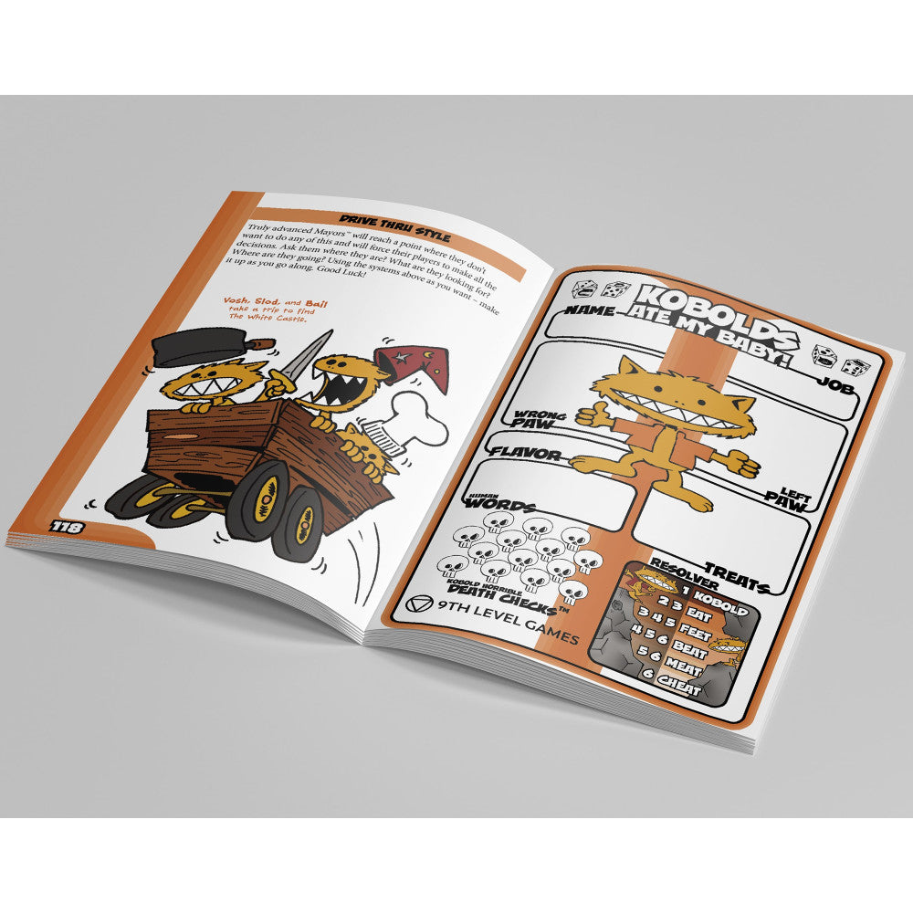 9th Level Games Kobolds Ate My Baby 25th Anniversary Edition - The Orange Book | Classic Fantasy Tabletop RPG for Adults & Teens | Perfect for Game Nights & Roleplaying Adventures