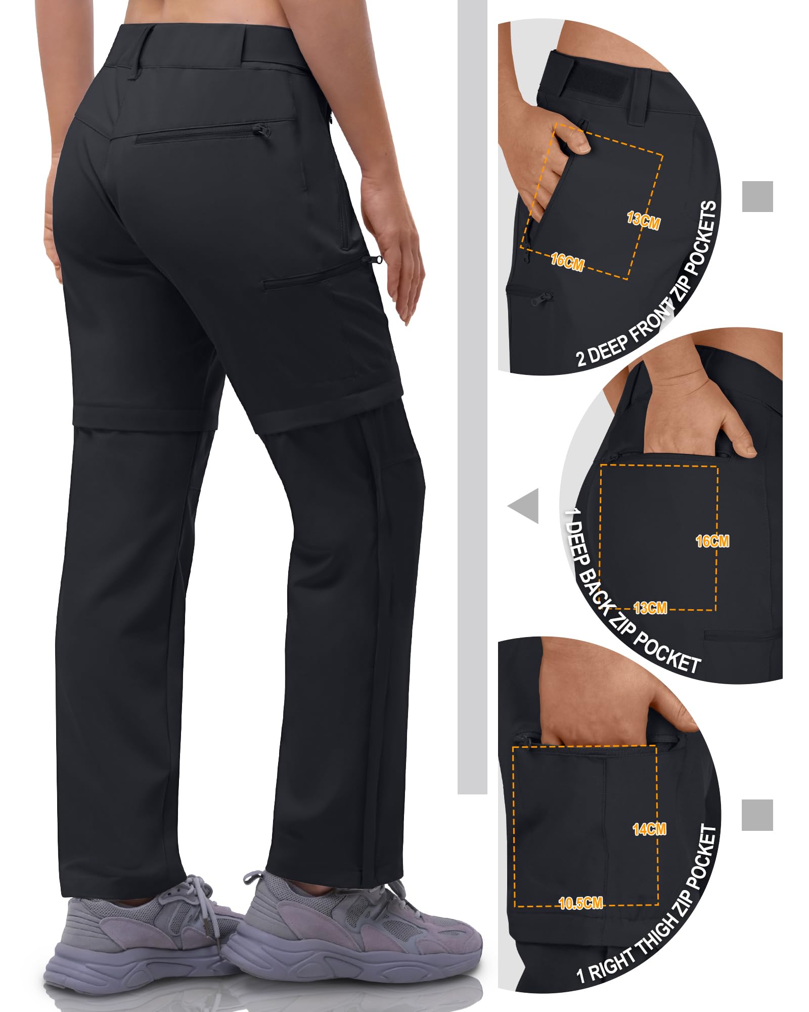 Outdoor Ventures Women's Convertible Hiking Pants - Quick Dry, Lightweight Stretch Zip-Off Cargo Pants for Travel, Camping & Outdoor Adventures