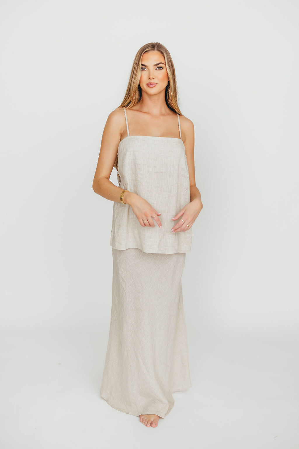 Novella 100% Linen Woven Maxi Skirt - Breathable & Lightweight Summer Skirt for Women | Perfect for Beach, Vacation & Boho Style Outfits