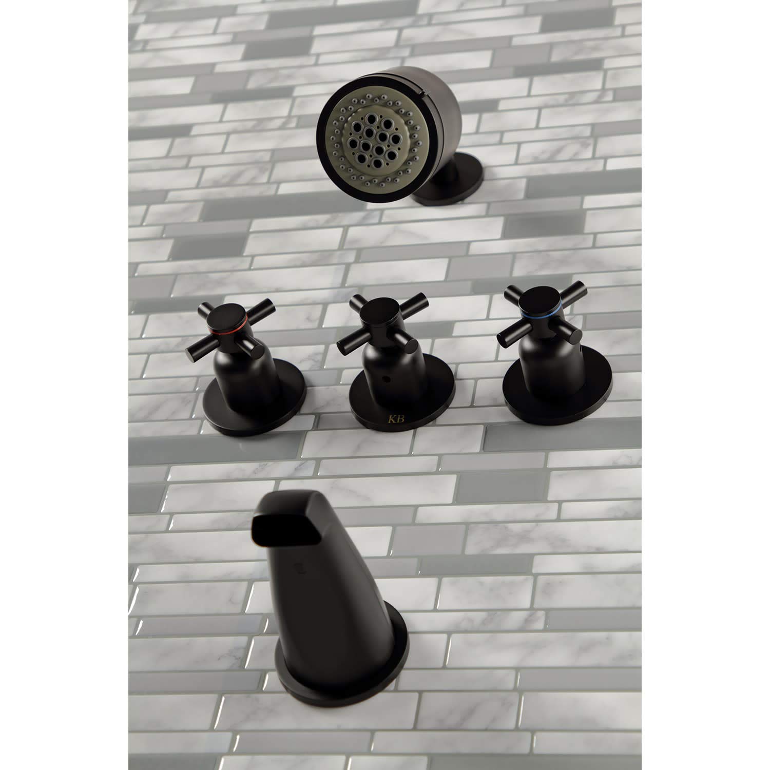 Kingston Brass KBX8136DX Concord Tub and Shower Faucet - Polished Nickel Finish - 7.13 x 10.56 x 5.13 Inches - Perfect for Bathroom Renovation and Modern Home Decor