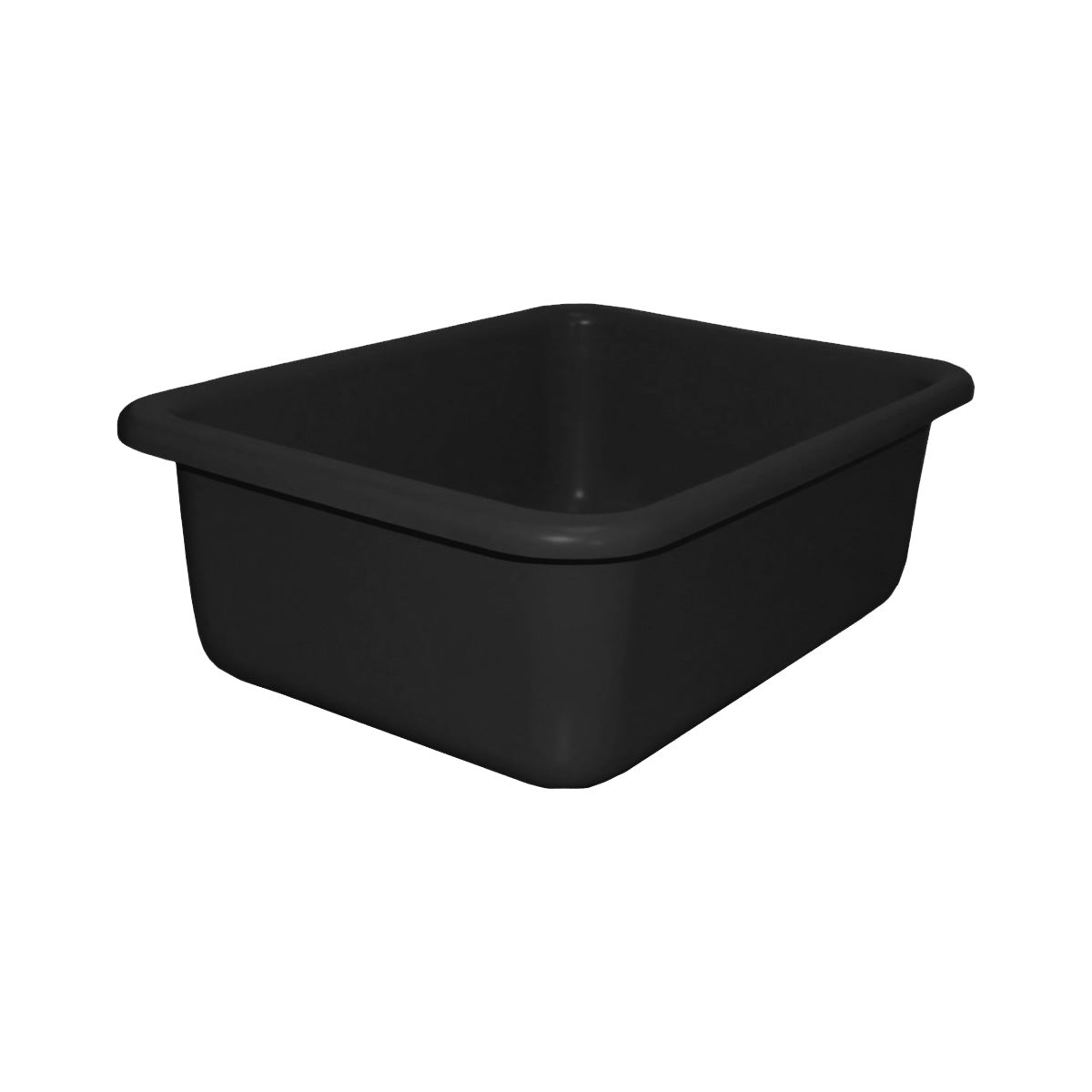 Golden West 72216B Tough Guy Bus Tub / Tote Box - Heavy Duty Black Plastic Container (16