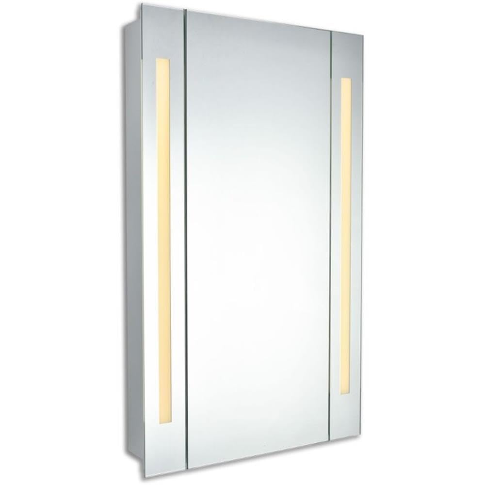 Elegant Rectangle Medicine Cabinet with 20W LED Lighting - Bathroom Mirror Storage Organizer for Makeup & Essentials | Perfect for Modern Home Decor, Vanity & Bathroom Organization