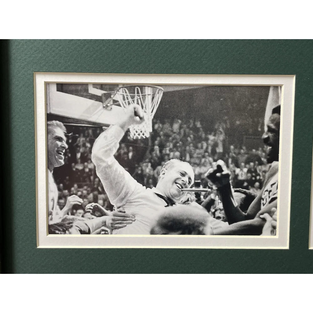 Boston Celtics Fan License Plate Framed Collage - Russell, Bird & Auerbach Memorabilia - Perfect for Man Cave, Sports Bar & Celtics Fan Gifts