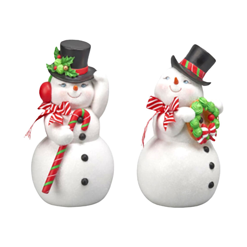 12 Jolly Snowman Couple Christmas Ornaments Set - Festive Holiday Decor by December Diamonds - Perfect for Xmas Tree, Home, and Office Decorations