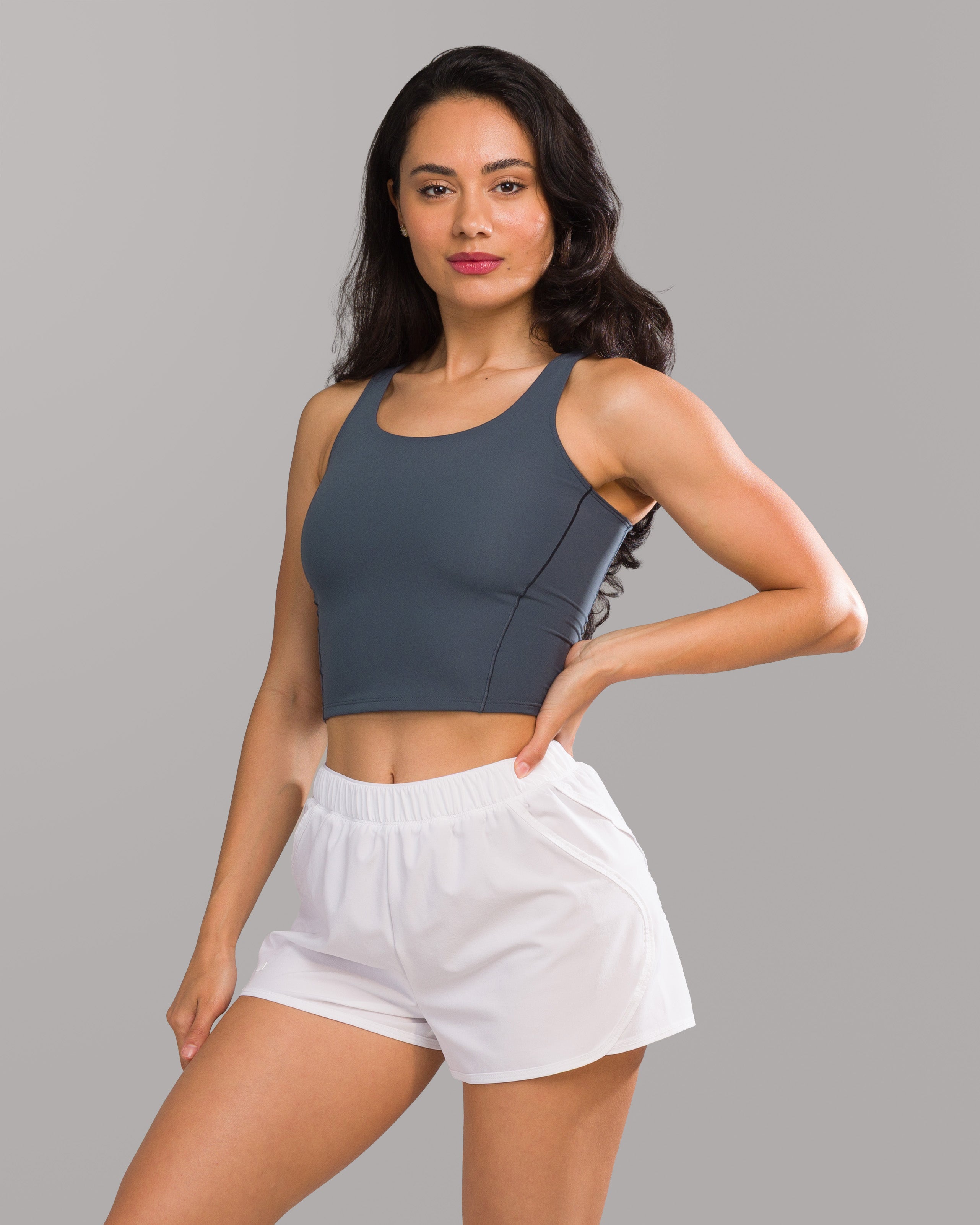 Flex Tank Top for Women - Dark Navy Blue Workout Shirt - Gym, Yoga & Running Activewear