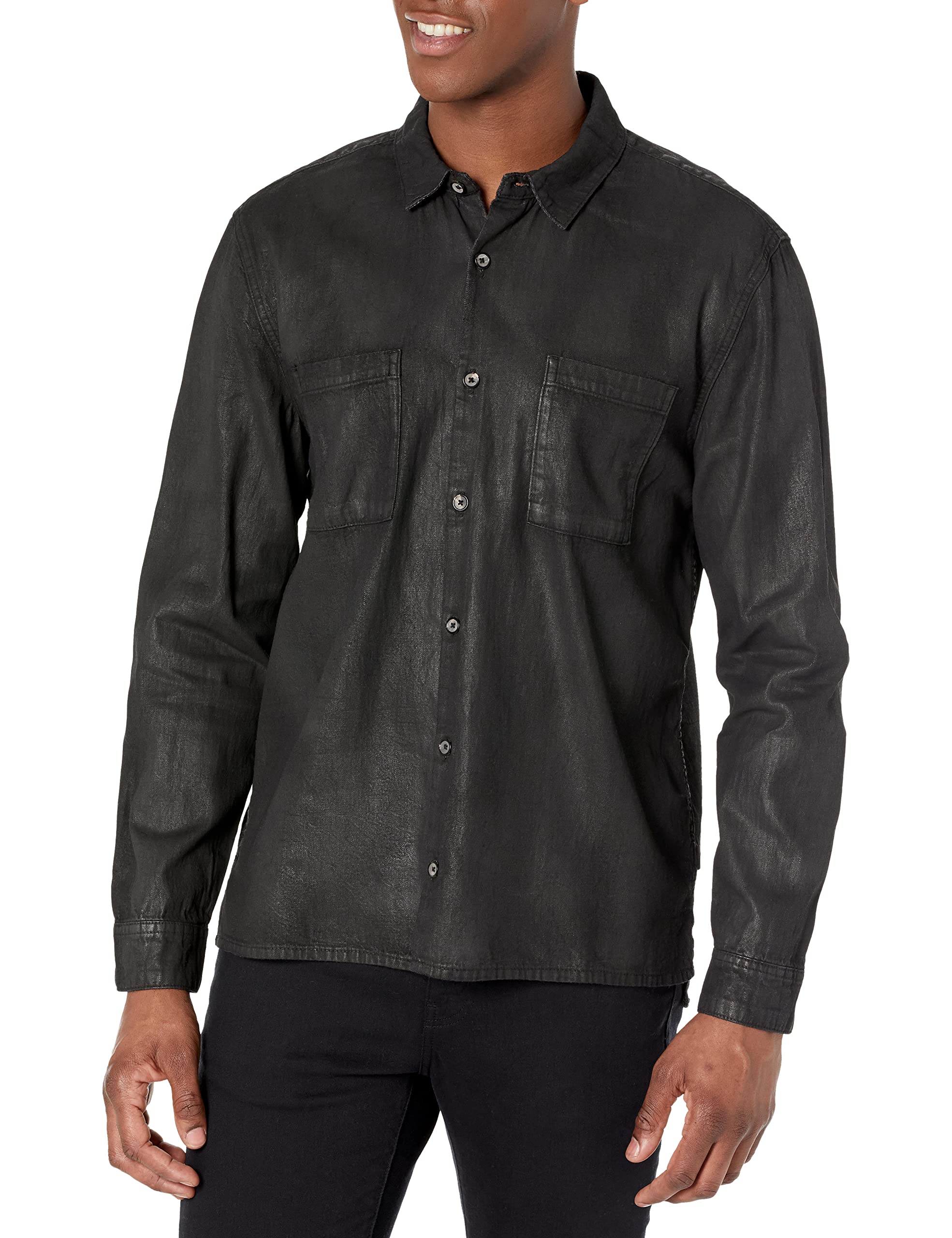 John Varvatos Men's Cole Button-Down Shirt | Premium Cotton Dress Shirt for Business & Casual Wear | Office, Date Night & Special Occasions