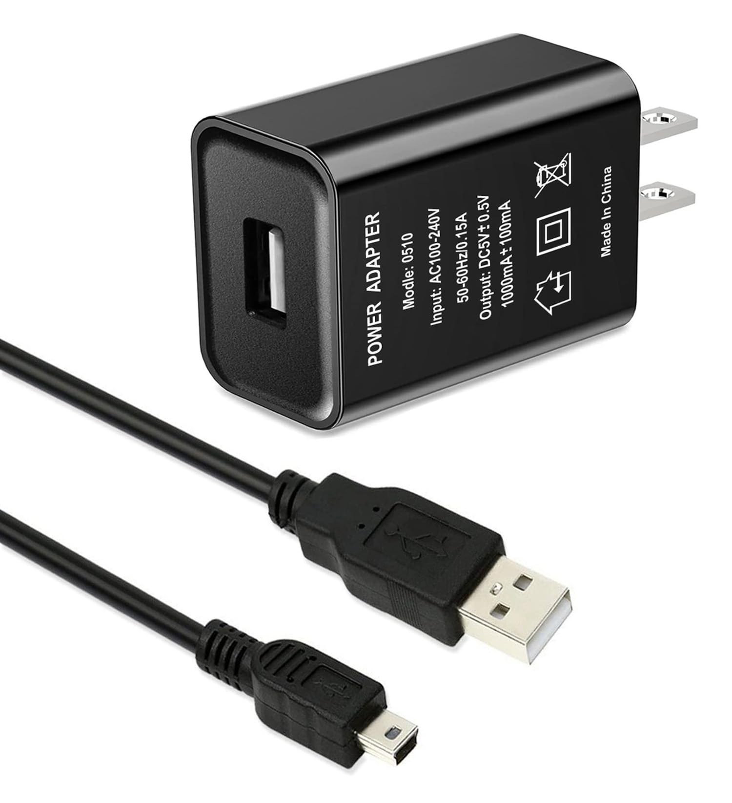 Replacement AC Adapter Charger for TI-84 Plus CE/C Silver Edition & TI-Nspire CX CAS Graphing Calculators - Power Cord for School, Office & STEM Learning