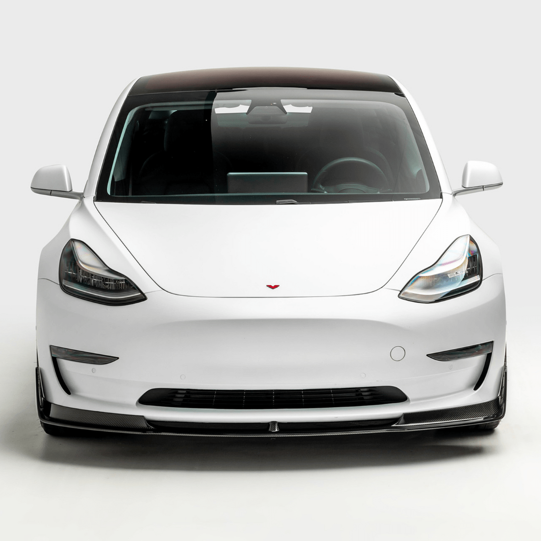Tesla Model 3 Volta Aero Front Spoiler - Carbon Fiber Lip for Enhanced Aerodynamics & Style - Perfect for Street Racing & Car Shows