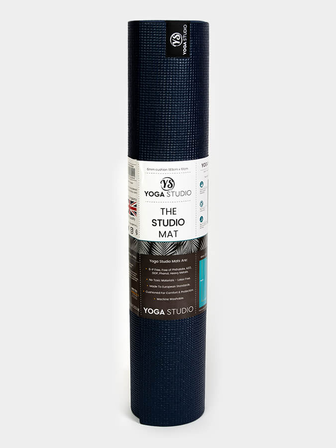 Custom Personalized Yoga Mat 6mm Thick - Navy Blue with Your Unique Design | Perfect for Home Workouts, Yoga Studios & Gift Giving