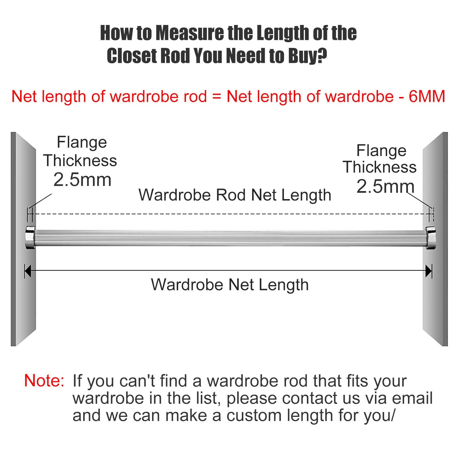 Wall Mounted Aluminum Closet Rod - Adjustable 24 to 50 Inch Clothes Hanging Bar for Wardrobe Organization (Silver) - Perfect for Bedroom Closets, Laundry Rooms & Apartment Storage Solutions