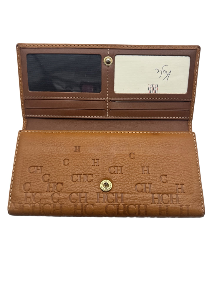 Carolina Herrera Genuine Leather Printed Continental Wallet for Men - Slim RFID Blocking Bifold Wallet with ID Window - Perfect for Business, Travel & Everyday Use