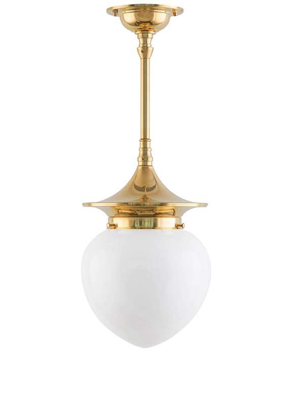 Dahlberg Pendant Ceiling Light - 100cm Brass Opal Glass Drop Bathroom Lamp for Modern Home Decor | Perfect for Bathroom, Bedroom, and Living Room Lighting