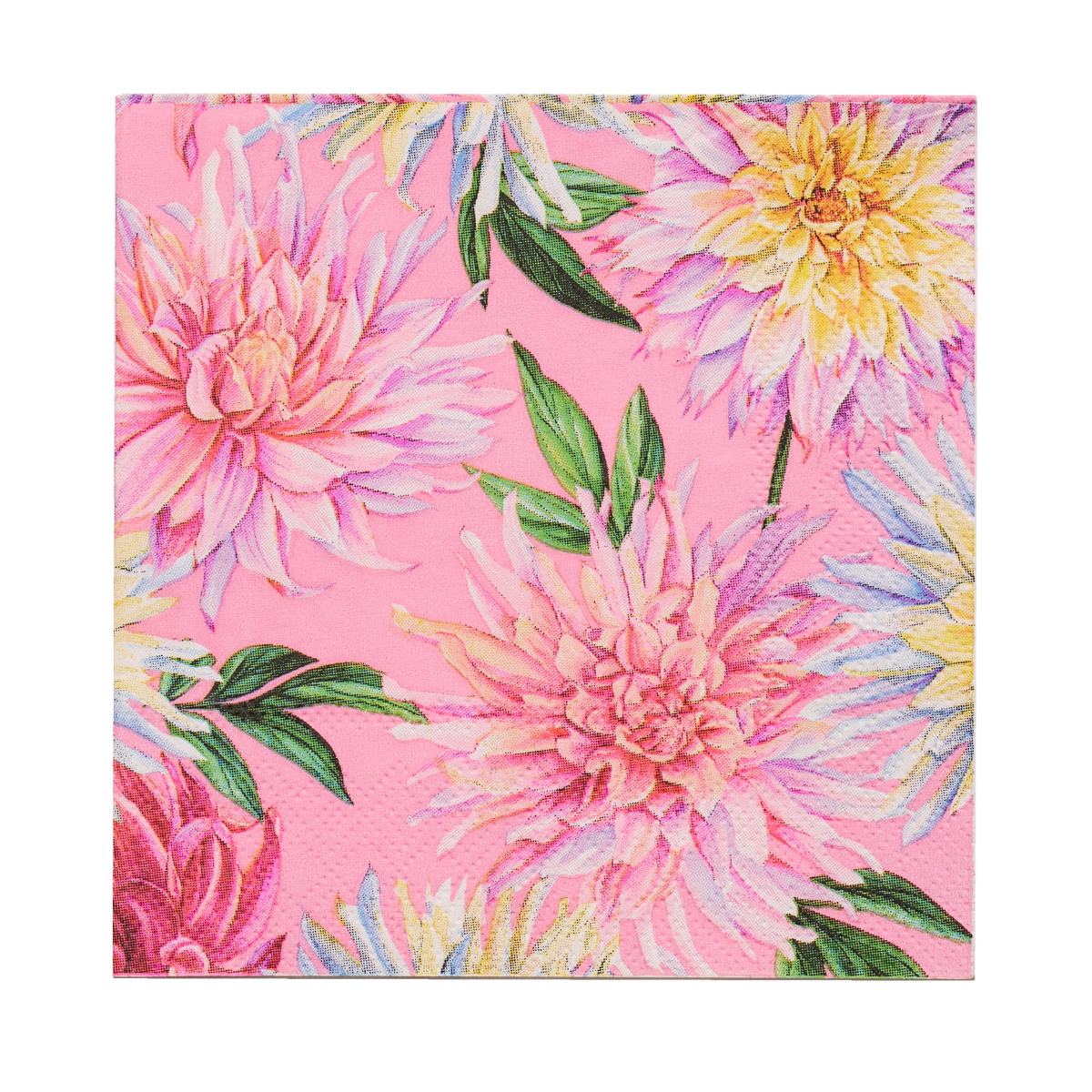 Premium Dahlia Floral Cocktail Napkins - Set of 20, Elegant Party Napkins for Weddings, Bridal Showers & Garden Tea Parties - Absorbent & Decorative Paper Beverage Napkins