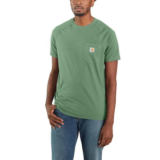 Carhartt Men's Force® Delmont Short Sleeve T-Shirt - Moisture Wicking Work Shirt for Men | Durable & Comfortable for Outdoor Work, Construction & Casual Wear