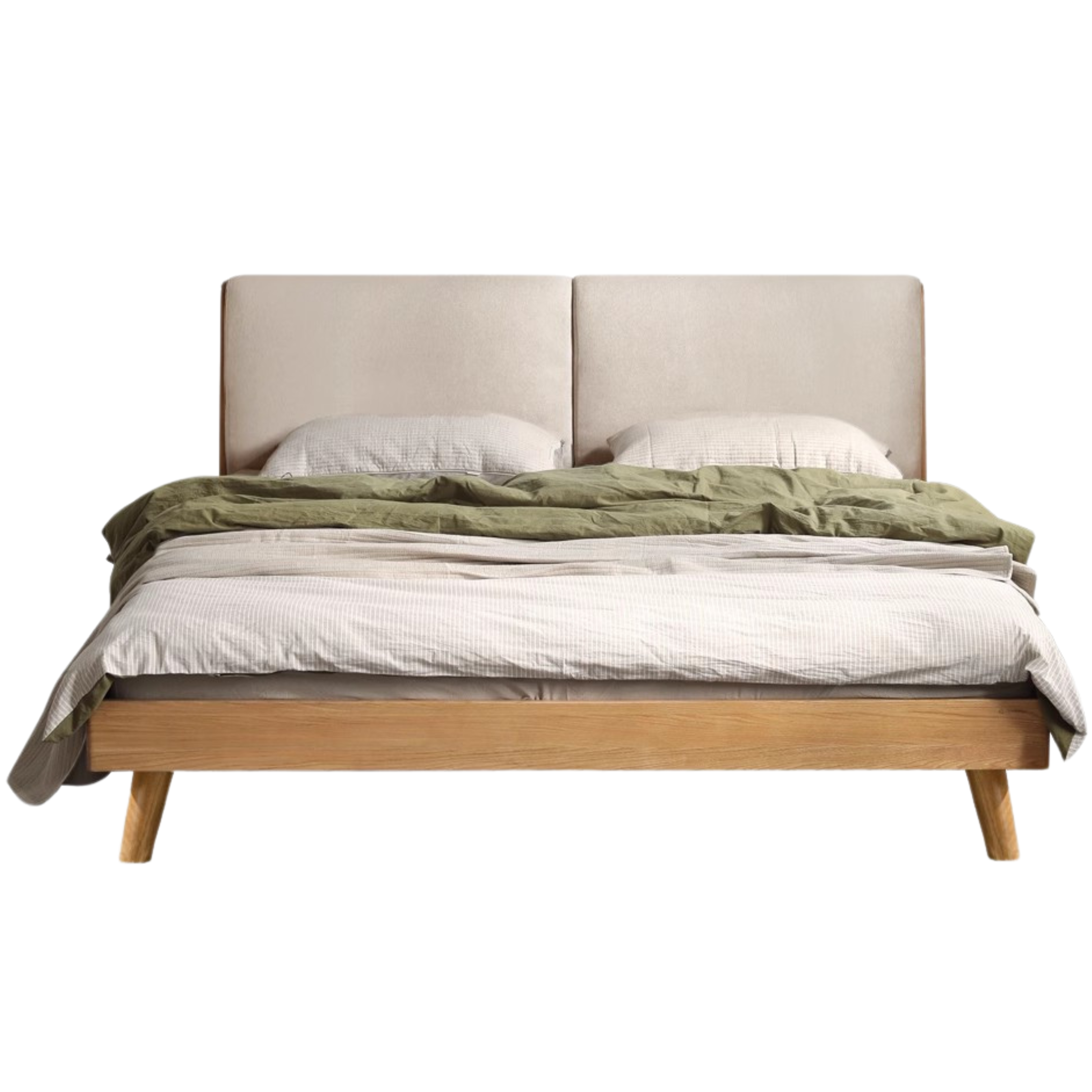Natural Wood Color Gravel white upgraded soft back bed