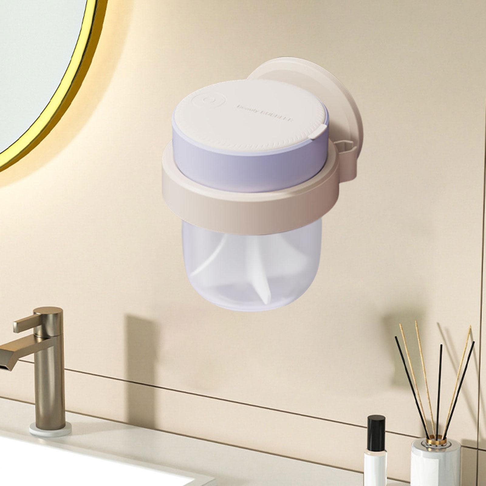 Electric Foam Facial Cleanser - Automatic Bubble Maker for Deep Skin Cleansing, Violet with Stand | Perfect for Daily Skincare Routine & Spa Treatments at Home