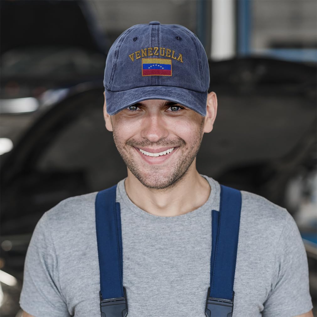 Venezuela Flag Baseball Cap - Soft Washed Adjustable Dad Hat for Men & Women - Soccer America Cup Fan Gear - Perfect for Sports Events, Outdoor Activities & Casual Wear