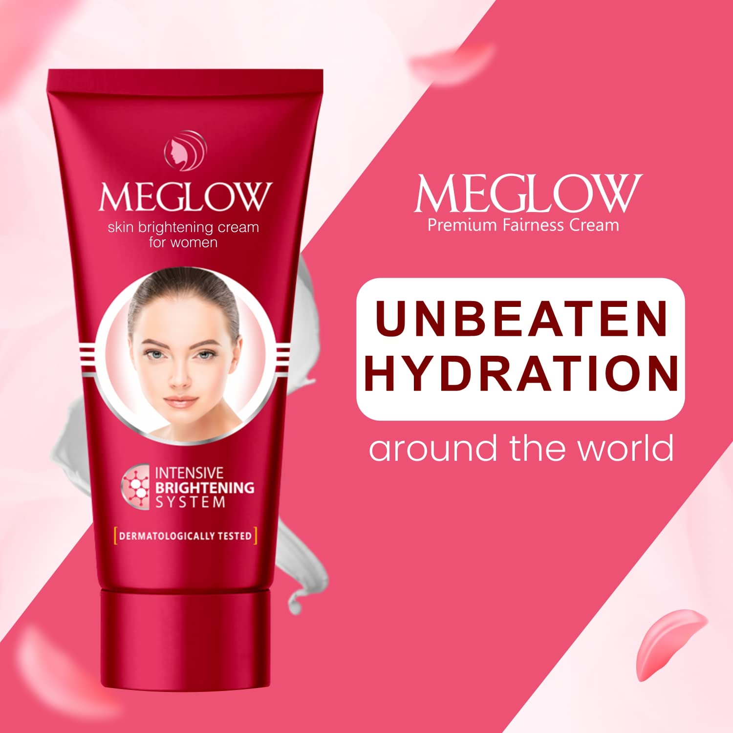 Meglow Skin Care Combo Pack - Gold Bleach Cream (50g), Aloe Vera & Vitamin E Face Cream (50g), Instant Glow Face Wash (70g) for Brightening & Radiant Skin | Women's Skincare Routine for Daily Use & Special Occasions