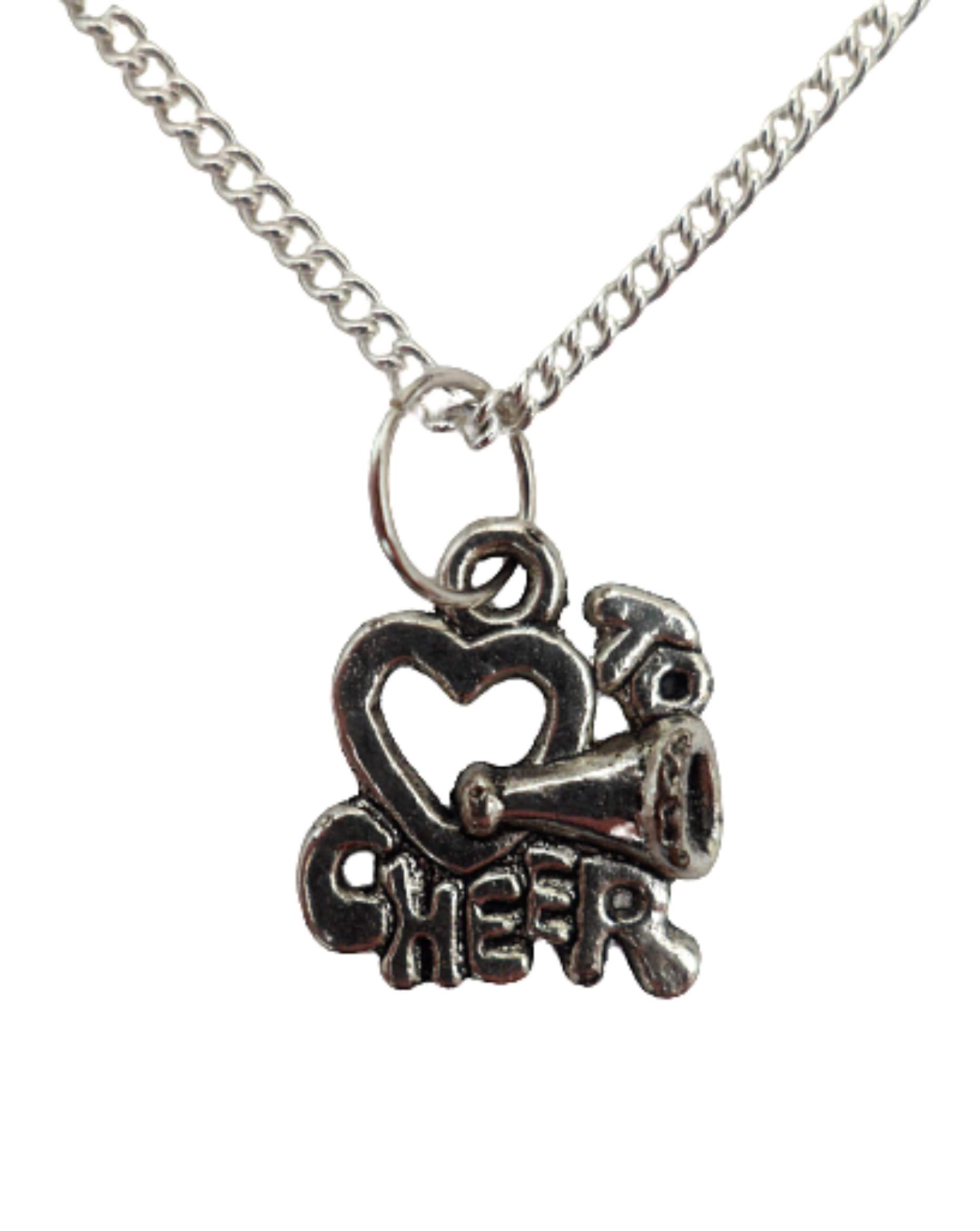 Sterling Silver Plated Heart Charm Pendant Necklace - Elegant Love & Cheer Jewelry Gift for Women, Perfect for Valentine's Day, Anniversary & Romantic Occasions