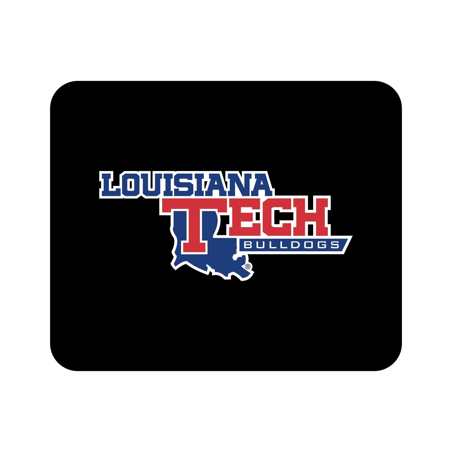 OTM Essentials Louisiana Tech University Standard Fabric Mouse Pad - Non-Slip Desk Accessory for Gaming & Office Work - Mascot Repeat V1 Design - Perfect for Students, Gamers & Professionals