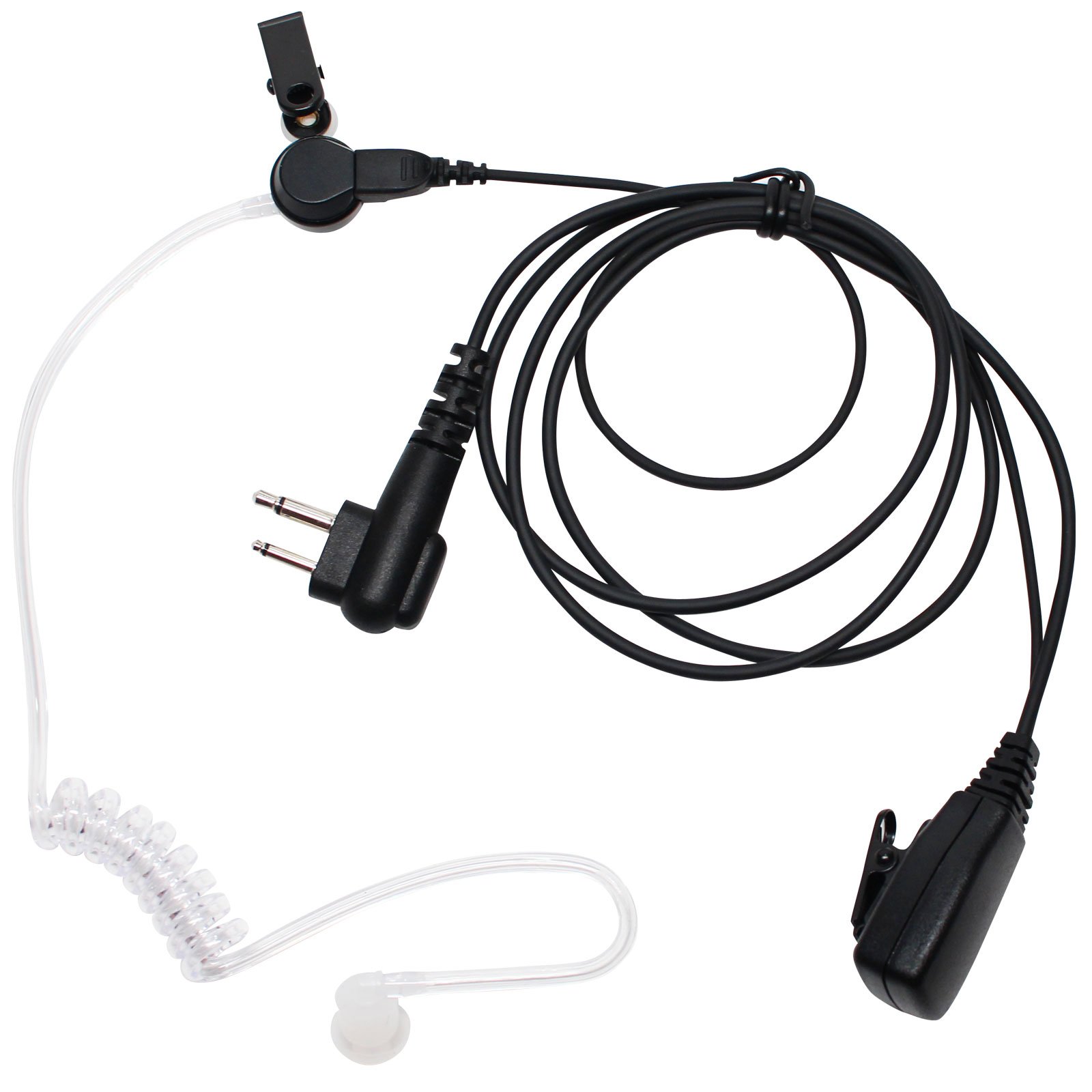 Motorola MAG ONE FBI Earpiece Replacement with PTT Microphone - Acoustic Earphone for MAG ONE Radios - Security Surveillance Headset for Law Enforcement, Bodyguards & Event Staff - Ideal for Covert Operations & Crowd Control